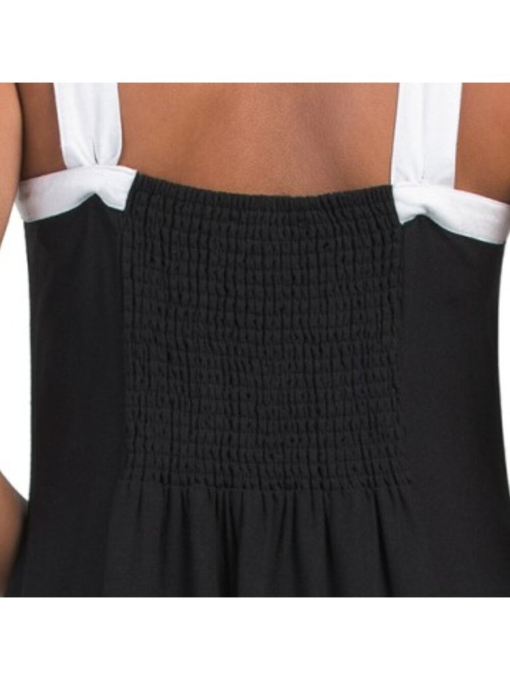 NICOLE MILLER Linen Blend Button Front Two-tone Midi Dress - Picture 5 of 5